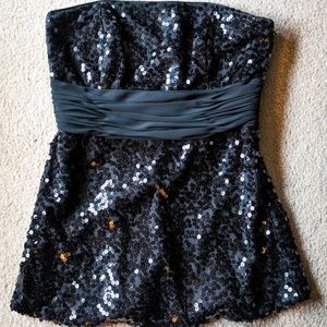 White House Black Market sequin bustier top